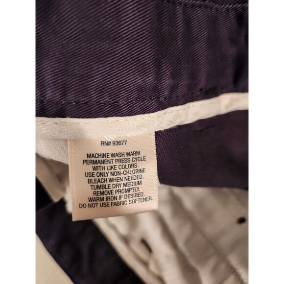 St. John's Bay Pants Mens 36x34 Navy Worry Free Classic Fit Khakis Flat Straight - Picture 4 of 4